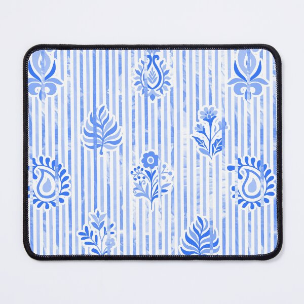 Item preview, Candy Stripe Garden - Bright Mono Azure Blue designed and sold by Fabricatemyart.