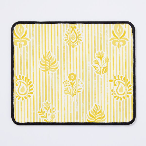 Item preview, Candy Stripe Garden - Bright Mono  Golden Yellow designed and sold by Fabricatemyart.