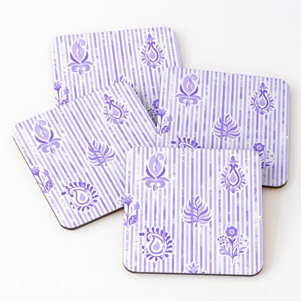 Item preview, Candy Stripe Garden - Bright Mono  Indigo color designed and sold by Fabricatemyart.