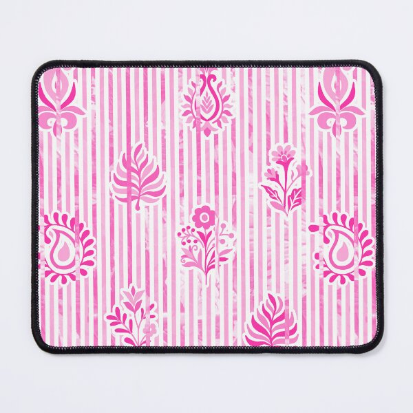 Item preview, Candy Stripe Garden - Bright Mono Magenta Pink designed and sold by Fabricatemyart.