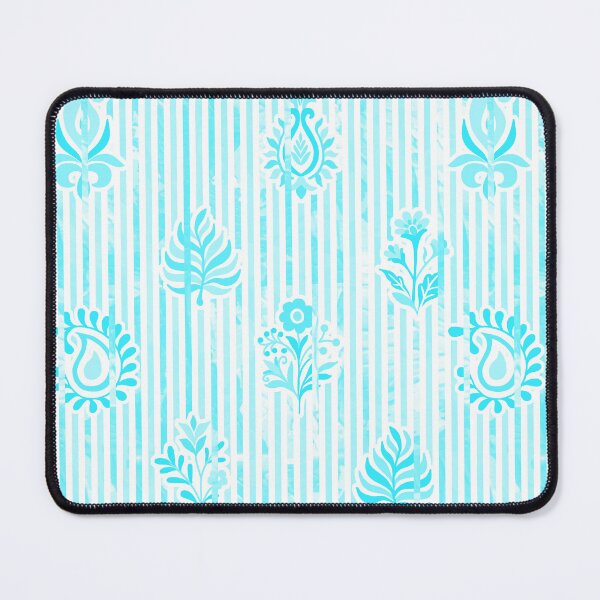 Item preview, Candy Stripe Garden - Bright Mono Sky Aqua designed and sold by Fabricatemyart.