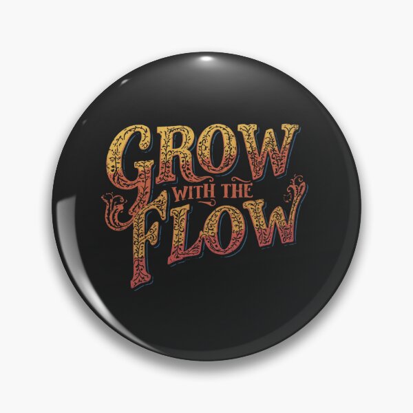Item preview, Grow With The Flow Retro 70s Groovy Typography designed and sold by Larams Studio.
