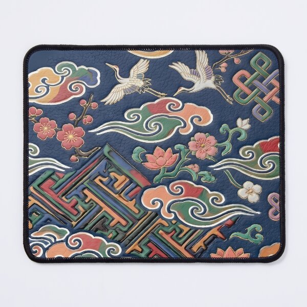 Item preview, Vibrant Korean Dancheong Traditional All-over Seamless Pattern designed and sold by SOOstudio73.