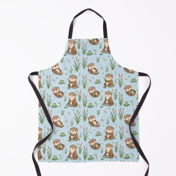 Item preview, Cute Otter Water Reed Kawaii Pattern designed and sold by Soft Berry Studio.