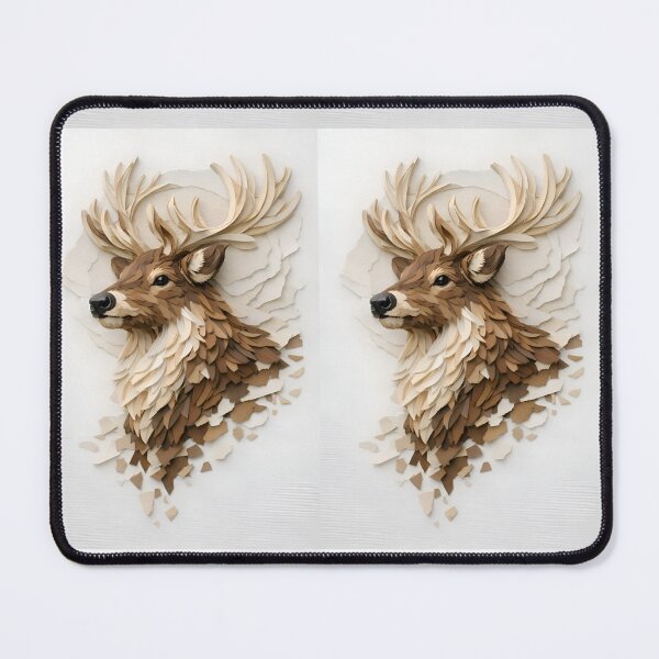 Item preview, Exquisite Paper Art A Majestic Deer 3D Layered Artwork Paper Sculpture Nature Wonders Deer Portrait designed and sold by Matt_Smith.