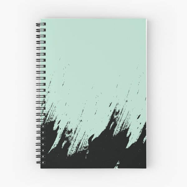 Item preview, Abstract Black Ink Splash on Powder Mint designed and sold by BetweenForms.