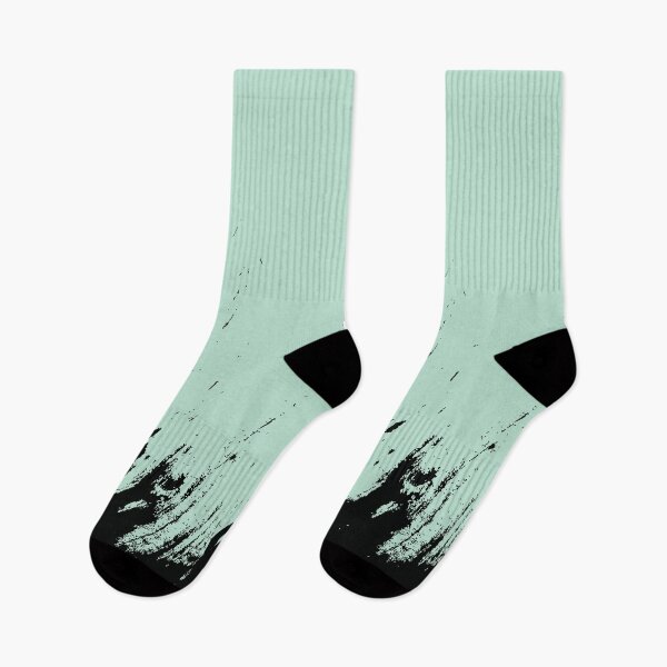 Item preview, Abstract Black Ink Splash on Powder Mint designed and sold by BetweenForms.