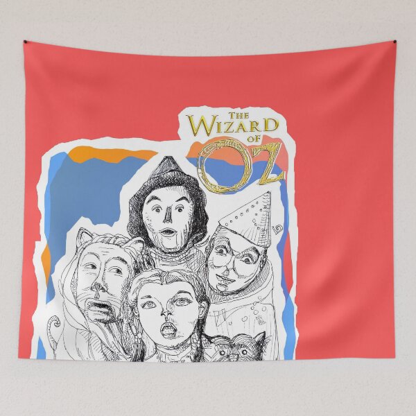 Item preview, Happy Birthday Wish Wizard of OZ Characters (Ink Drawing by ACCI) designed and sold by VanyssaGraphics.