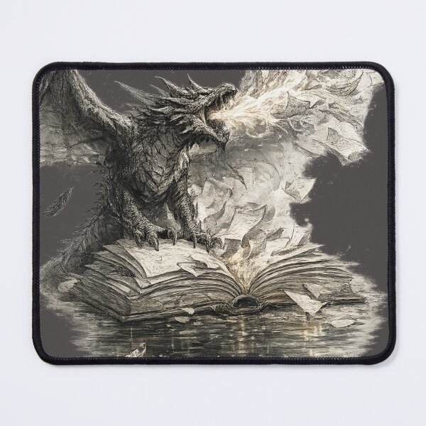 Item preview, Fantasy Book Dragon - Sketch Design designed and sold by DreamCloths12.