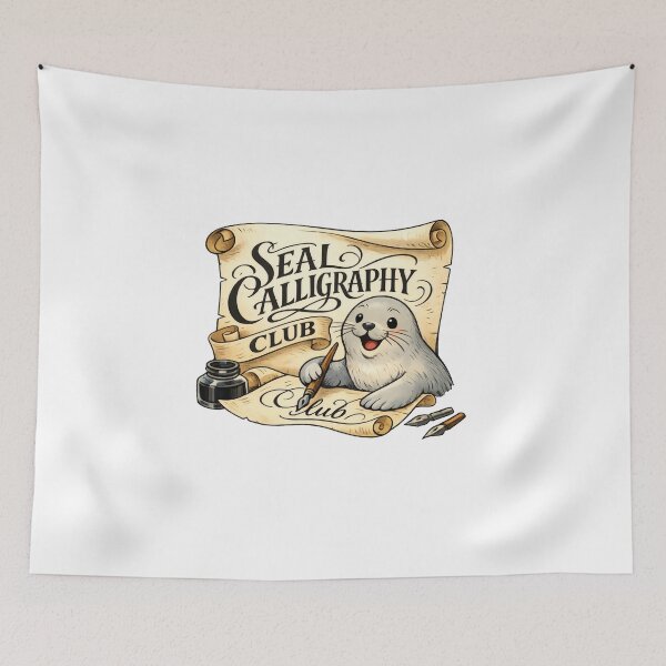 Item preview, Seal Calligraphy Club Whimsical Studio Mascot designed and sold by TheRealTaria.