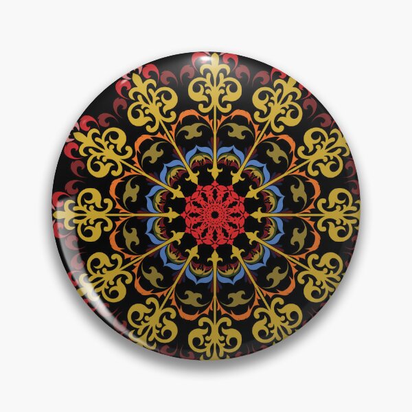 Item preview, Vintage ornate colorful mandala ornament designed and sold by PowerAntShop.