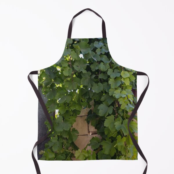 Item preview, Lush Green Grapevine Leaves Climbing Stone Wall in Sunlit Garden Vines and Foliage designed and sold by Nmallia.
