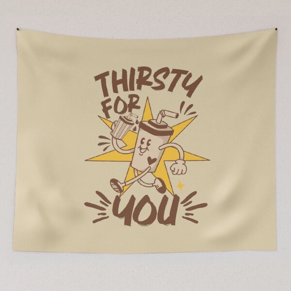 Item preview, Thirsty For You Funny Romantic Retro Joke designed and sold by CamilasPrints.