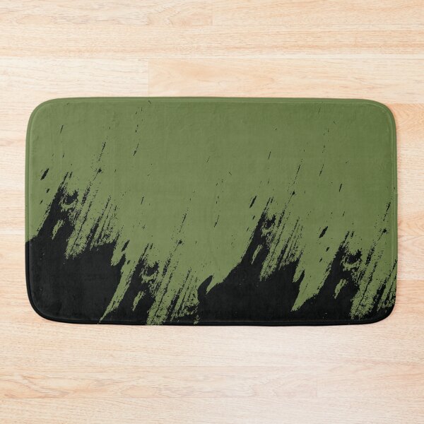 Item preview, Abstract Black Ink Splash on Powder Moss Green designed and sold by BetweenForms.