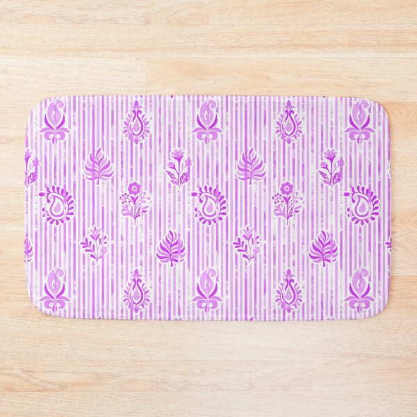 Item preview, Candy Stripe Garden - Bright Mono Orchid Purple designed and sold by Fabricatemyart.