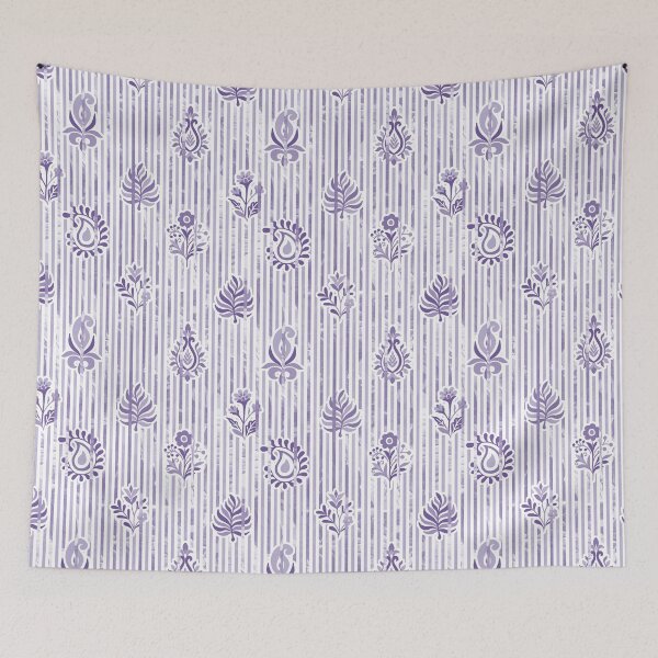 Item preview, Candy Stripe Garden - Dull  Lavender Gray designed and sold by Fabricatemyart.