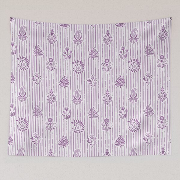 Item preview, Candy Stripe Garden - Dull  Lilac Purple designed and sold by Fabricatemyart.