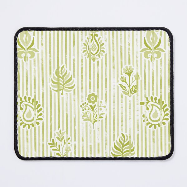 Item preview, Candy Stripe Garden - Dull Olive Yellow designed and sold by Fabricatemyart.