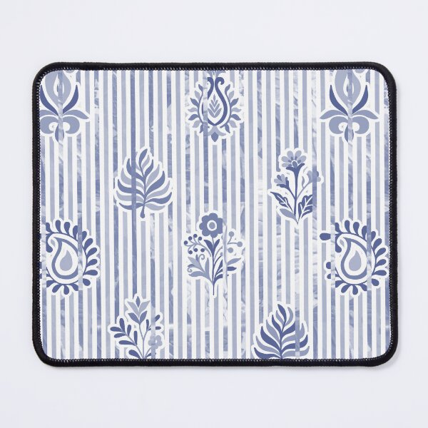 Item preview, Candy Stripe Garden - Dull  Slate Blue Gray designed and sold by Fabricatemyart.