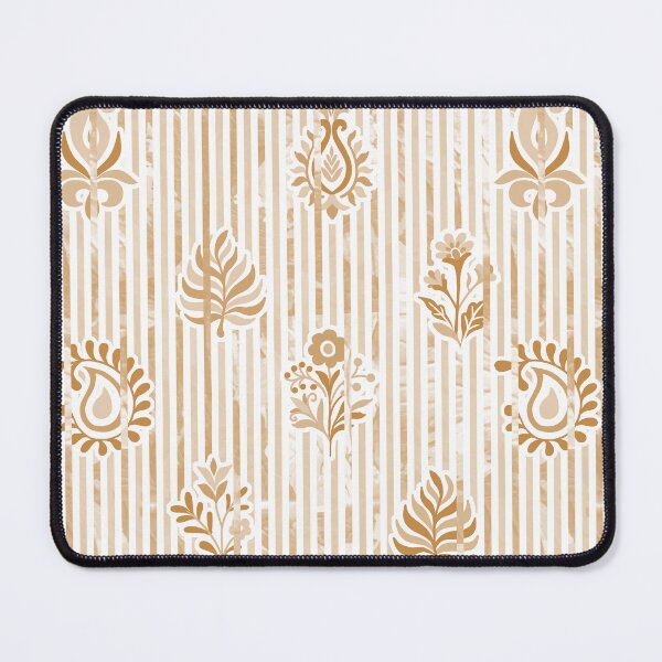 Item preview, Candy Stripe Garden - Dull  Tan Brown designed and sold by Fabricatemyart.