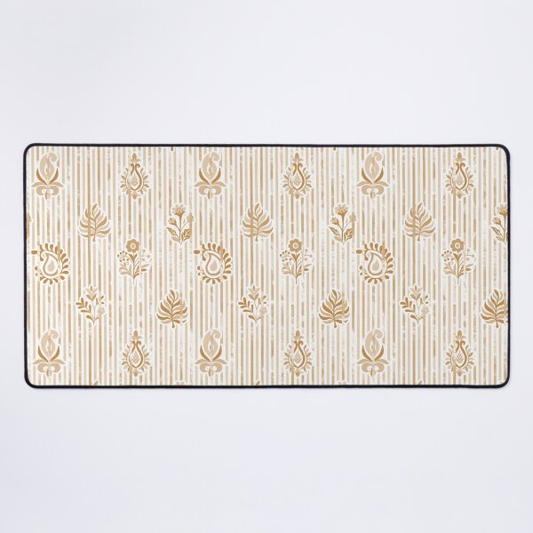 Item preview, Candy Stripe Garden - Dull Tan Brown designed and sold by Fabricatemyart.