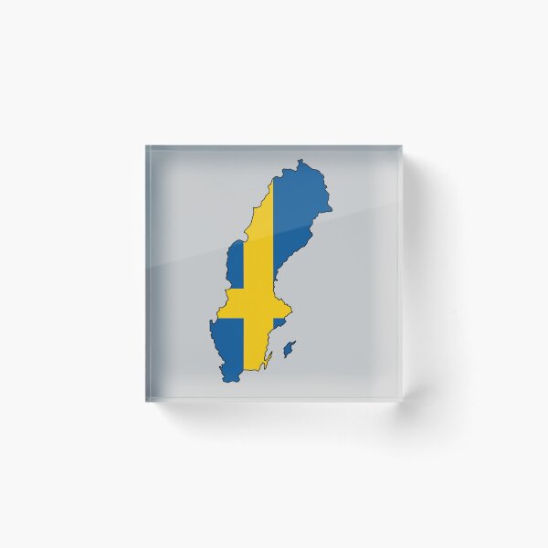 Item preview, Map of the flag of Sweden designed and sold by visual adventures.