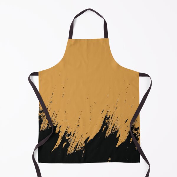 Item preview, Abstract Black Ink Splash on Amber Haze designed and sold by BetweenForms.
