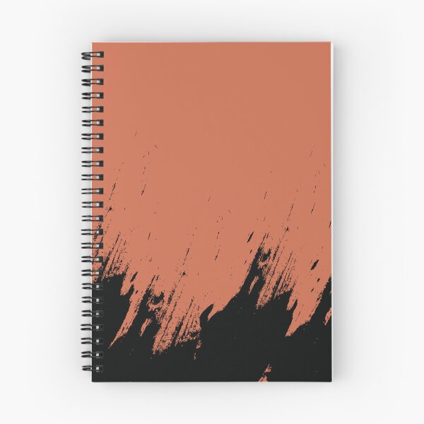 Item preview, Abstract Black Ink Splash on Terracotta designed and sold by BetweenForms.