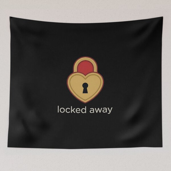 Item preview, LOCKED AWAY - Heart Padlock Love Romance designed and sold by Zazz Lee.