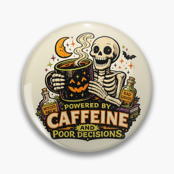 Item preview, Powered By Caffeine an Poor Decisions  designed and sold by InkandHollowBooks.