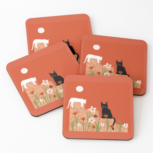 Item preview, Cats and Flowers on Steps designed and sold by Elaine M Hayward .