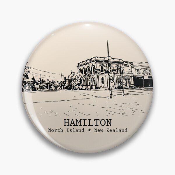 Item preview, Hamilton NZ - Vintage Ink Cityscape designed and sold by Lakeric.