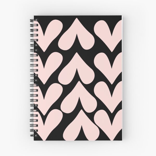Item preview, Minimalist Pink Hearts Pattern on Black – Cute Retro Heart Art designed and sold by Jyoti-Quotes.