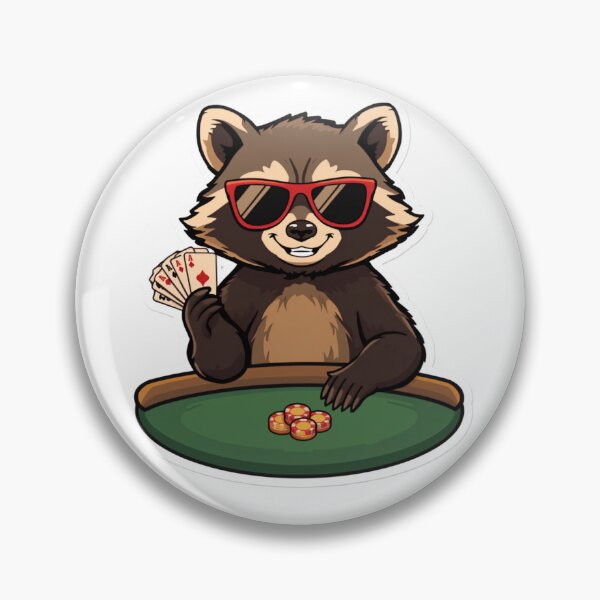 Item preview, Funny Raccoon Poker Player Cartoon designed and sold by HappyDoodle11.