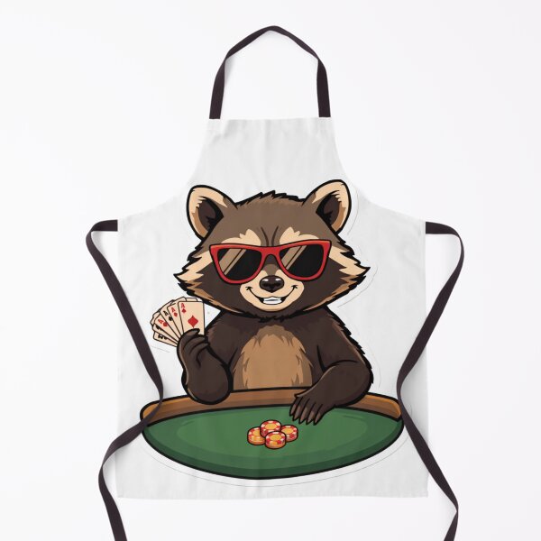 Item preview, Funny Raccoon Poker Player Cartoon designed and sold by HappyDoodle11.