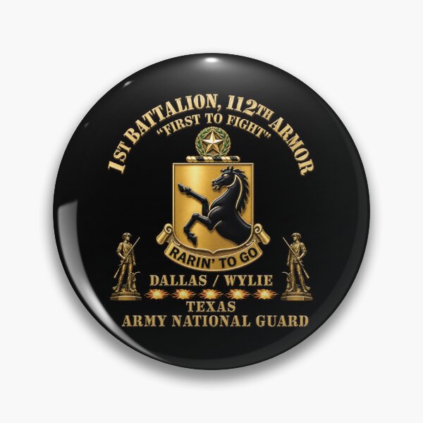 Item preview, Army - DUI - 1st Bn, 112th Armor Regiment - First to Fight - Dallas, Wylie - TXARNG w Minutemen X 300 designed and sold by Military Insignia Products.