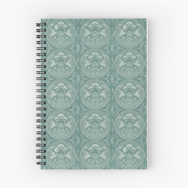 Item preview, Korean Celadon Crane & Lotus Traditional Aesthetic Seamless Pattern designed and sold by SOOstudio73.