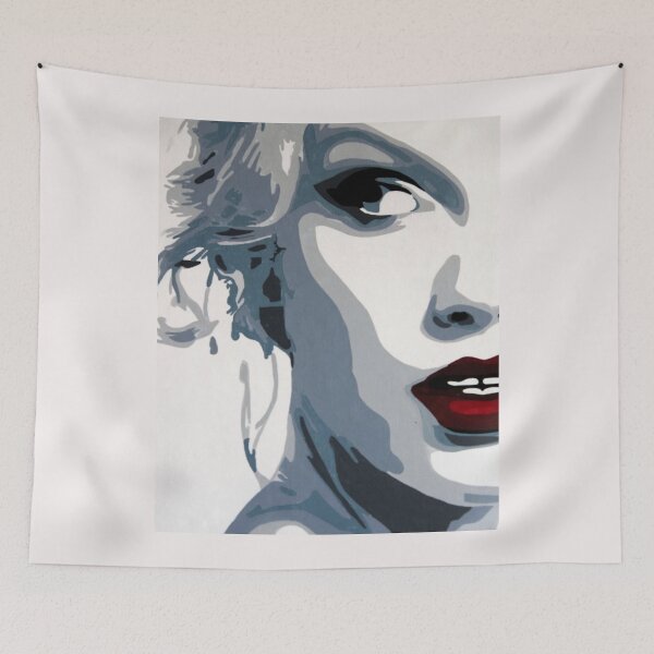 Item preview, Taylor Swift Red Lips  Monochrome Pop Art Portrait designed and sold by Vicky021.