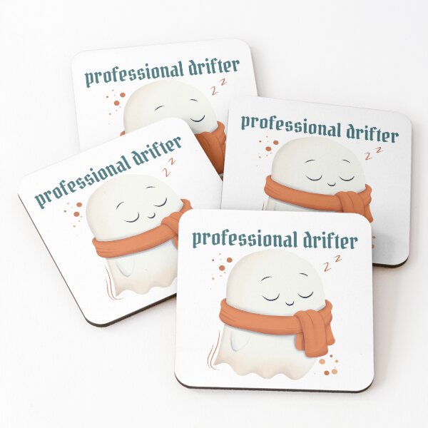 Item preview, Cute Professional Drifter Ghost Whimsical Illustration designed and sold by StoriesInGrain.