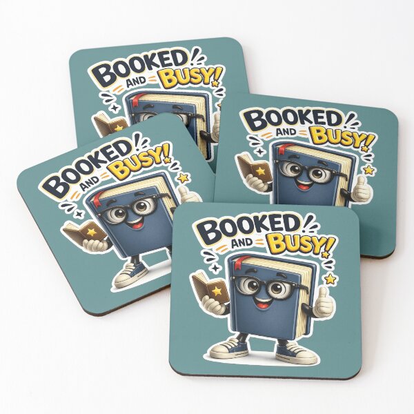 Item preview, Booked and Busy Book Mascot designed and sold by TinyHeroLab.