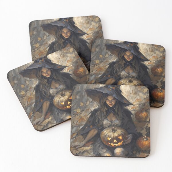 Item preview, Coquette Witch Halloween Jack O Lantern Autumn Art designed and sold by DarkHolyQueen.