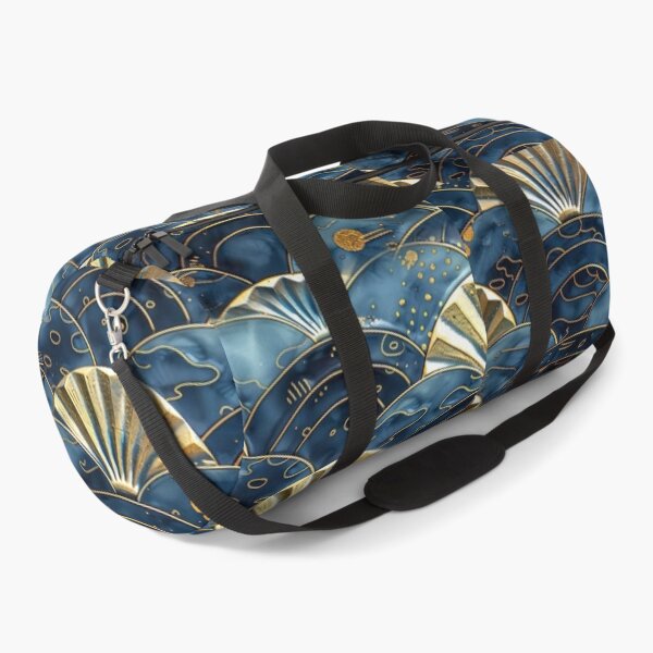 Item preview, Golden Blue Japanese Wave Pattern Artwork designed and sold by NivyasArtistry.