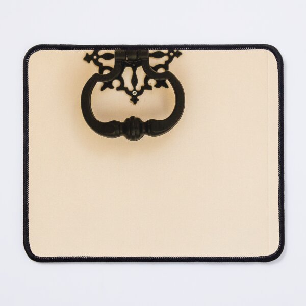 Item preview, Antique Black Ornate Door Knocker on Cream Door Vintage Decorative Entrance Hardware designed and sold by Nmallia.