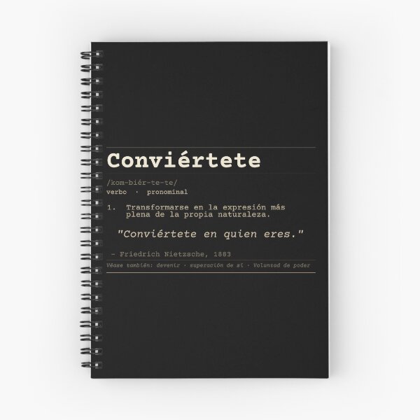 Item preview, Become who you are Nietzsche Dark Spanish dictionary designed and sold by Will-to-Power.