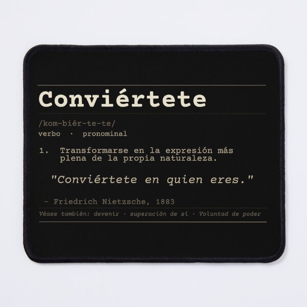 Item preview, Become who you are Nietzsche Dark Spanish dictionary designed and sold by Will-to-Power.