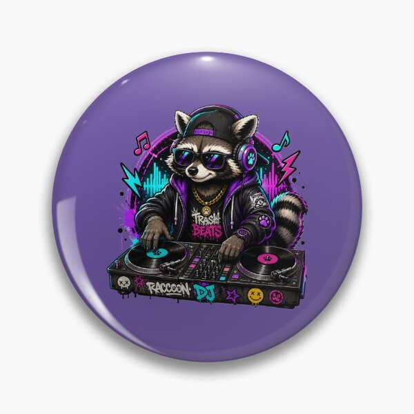 Item preview, Neon Beat Raccoon DJ designed and sold by Safe Haven Pets.