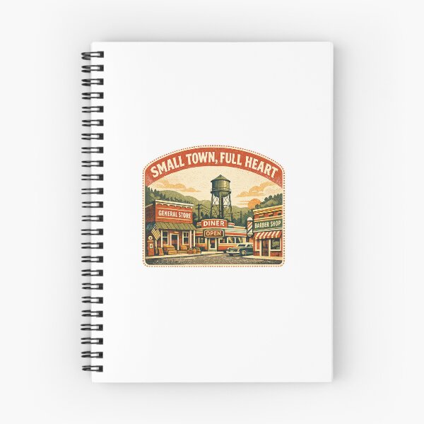 Item preview, Vintage Small Town Full Heart Americana Retro Travel Art designed and sold by WERSY.