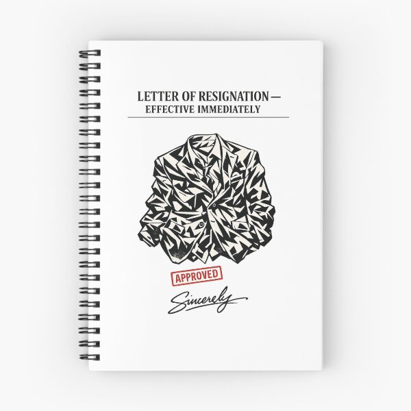 Item preview, Vintage Resignation Letter Approved Corporate Humor Linocut Art designed and sold by WERSY.