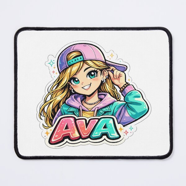 Item preview, Ava – Cute Anime Girl Name designed and sold by AlexLineArt.