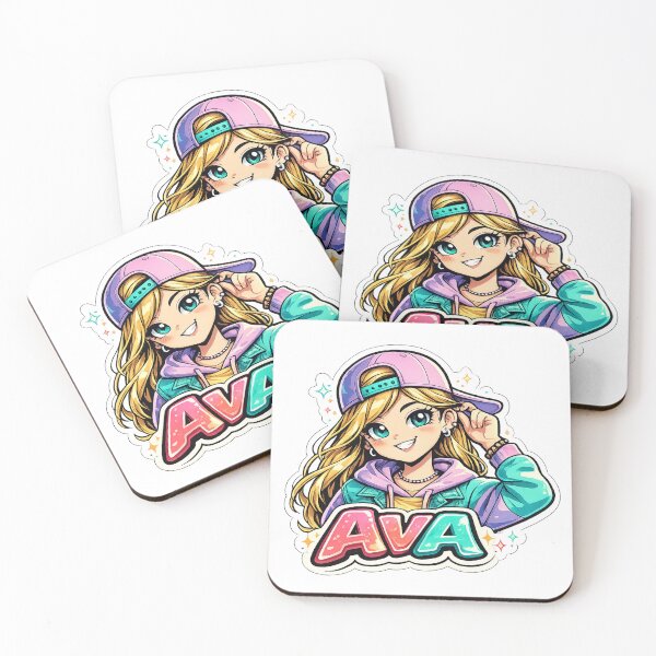 Item preview, Ava – Cute Anime Girl Name designed and sold by AlexLineArt.